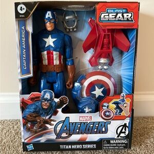 New in box - Avengers Marvel Titan Hero Series Blast Gear Captain America